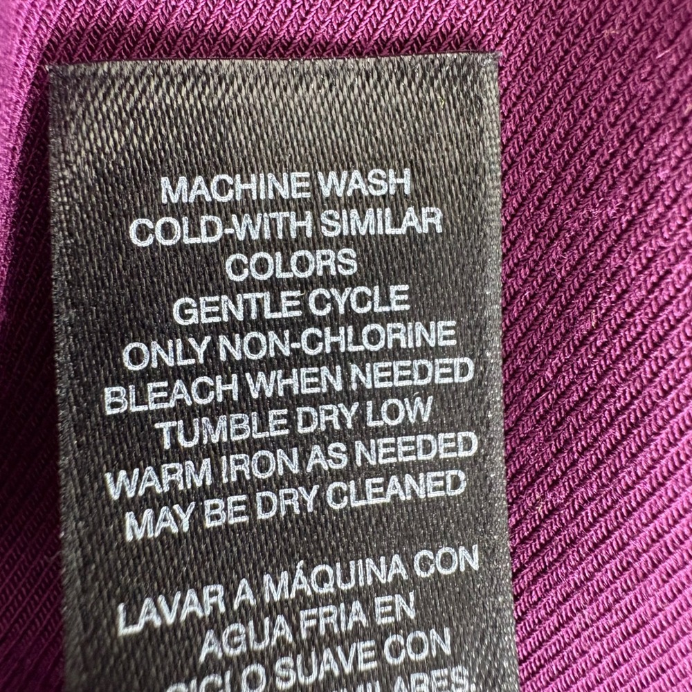 White House Black Market Plum Purple Ruffle Sleeve V Neck Shift‎ Dress XXS - Picture 5 of 10